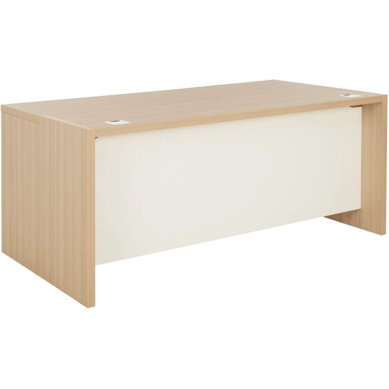 Ref. 96366, Bureau simple Brabant L200xH75xP90cm chêne structuré/blanc, marque GAUTIER