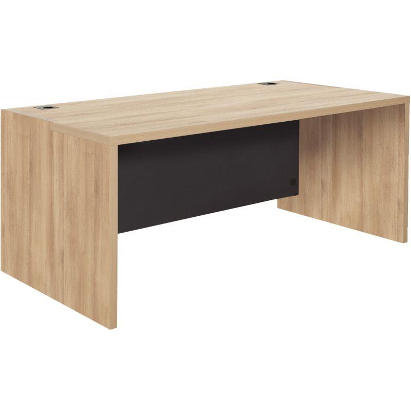 Ref. 96376, Bureau simple Brabant L180xH75xP90cm chêne du bocage/anthracite, marque GAUTIER