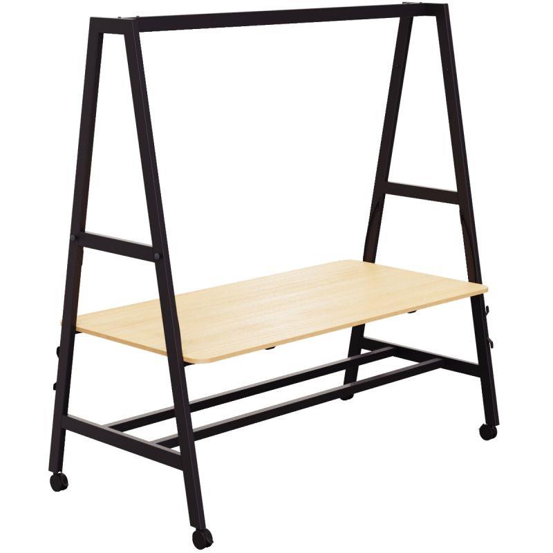 Ref. 96448, Table mobile L180xP90cm Nomad plateau chêne clair/structure noir, marque N.C