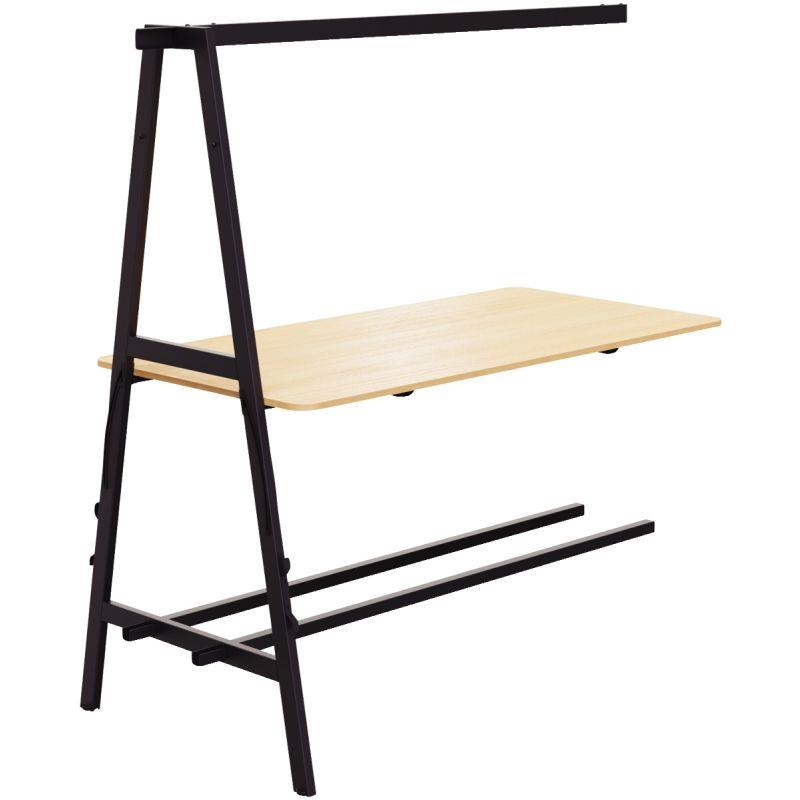 Ref. 96454, Table suivante L180xP90cm Nomad plateau chêne clair/structure noir, marque N.C