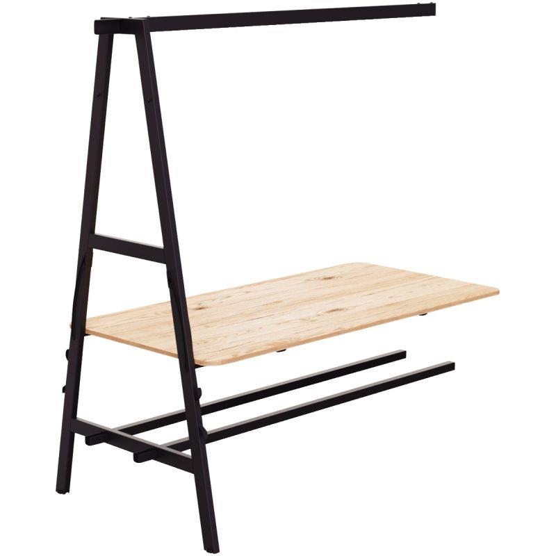Ref. 96455, Table suivante L180xP90cm Nomad plateau chêne Brunswick/structure noir, marque N.C