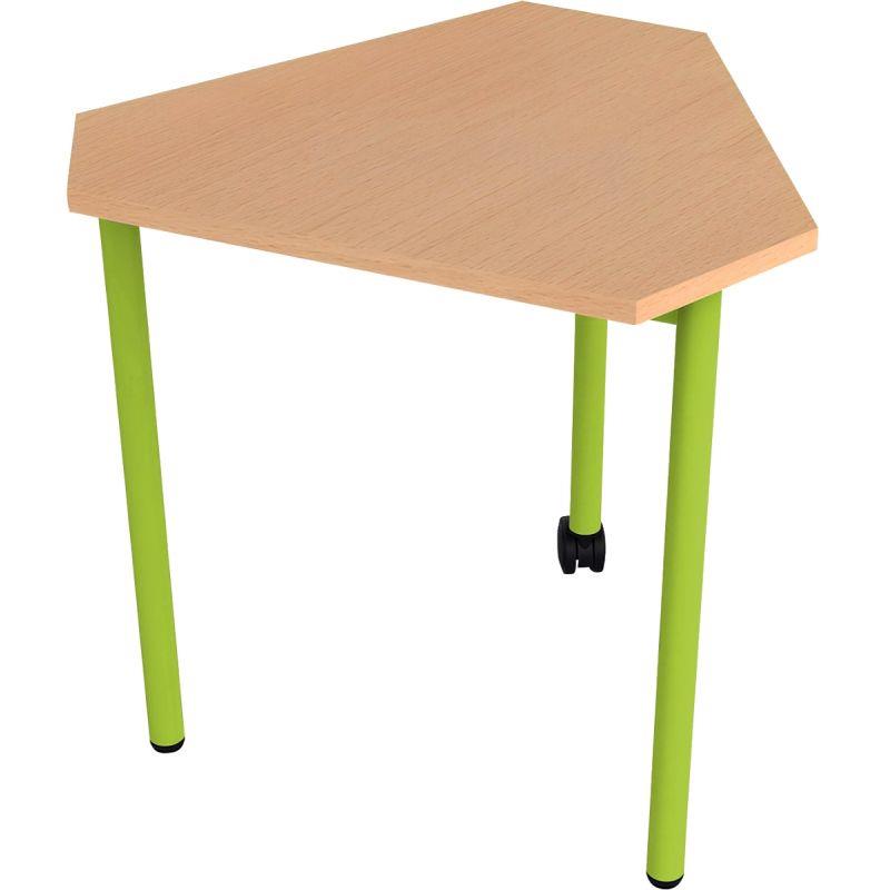 Ref. 96464, Table modulable 3 pieds 1 roulette taille 2 vert granny, marque N.C
