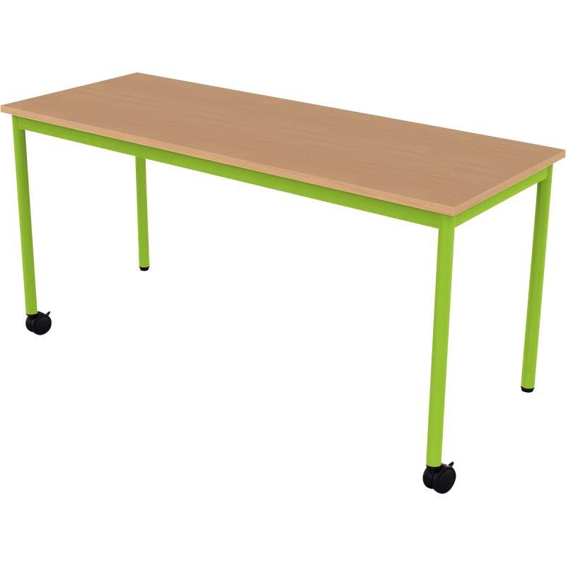 Ref. 96536, Table 130x50cm 2 roulettes taille 5 vert granny, marque N.C