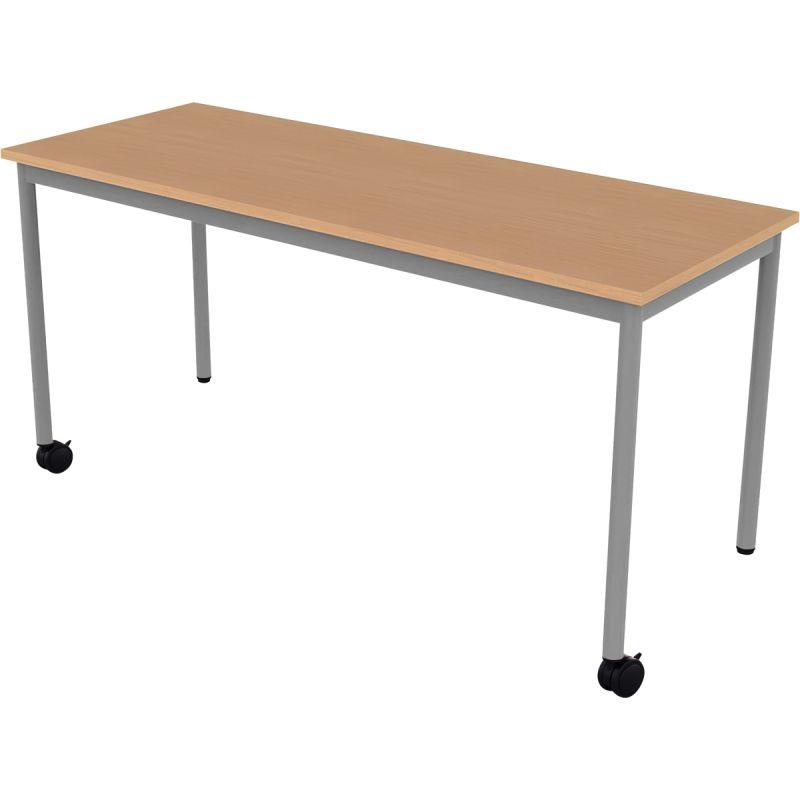 Ref. 96537, Table 130x50cm 2 roulettes taille 5 alu, marque N.C