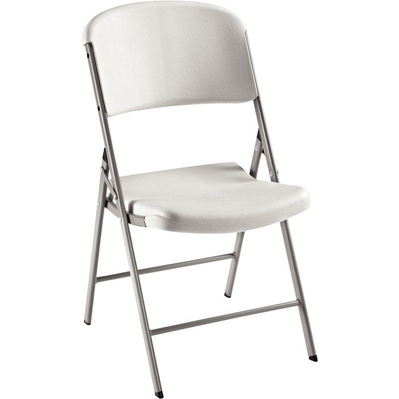 Ref. 96570, Lot de 4 chaises pliantes blanc, marque N.C