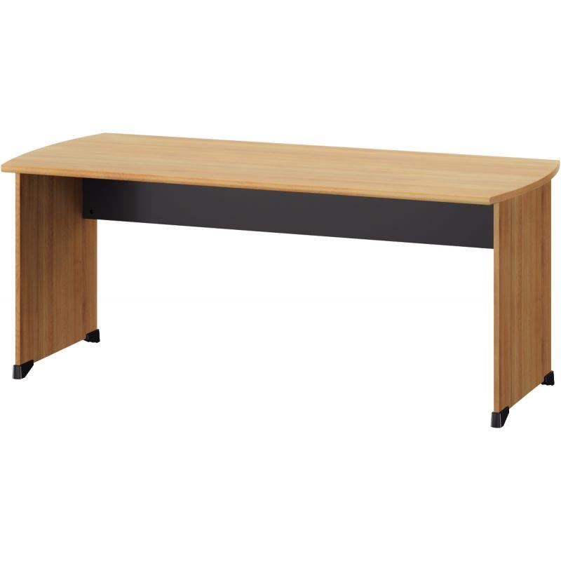 Ref. 96632, Table bureau pieds panneau L180 cm Jazz+ Chêne du Bocage, marque GAUTIER