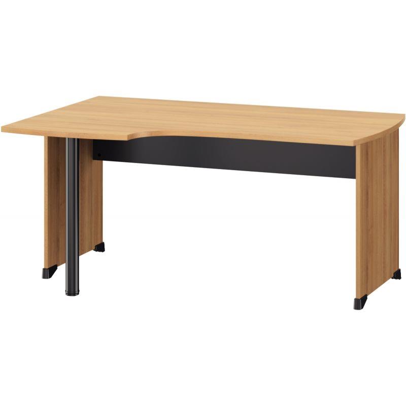 Ref. 96633, Plan compact 90° gauche pieds panneau Jazz+ Chêne du Bocage, marque GAUTIER