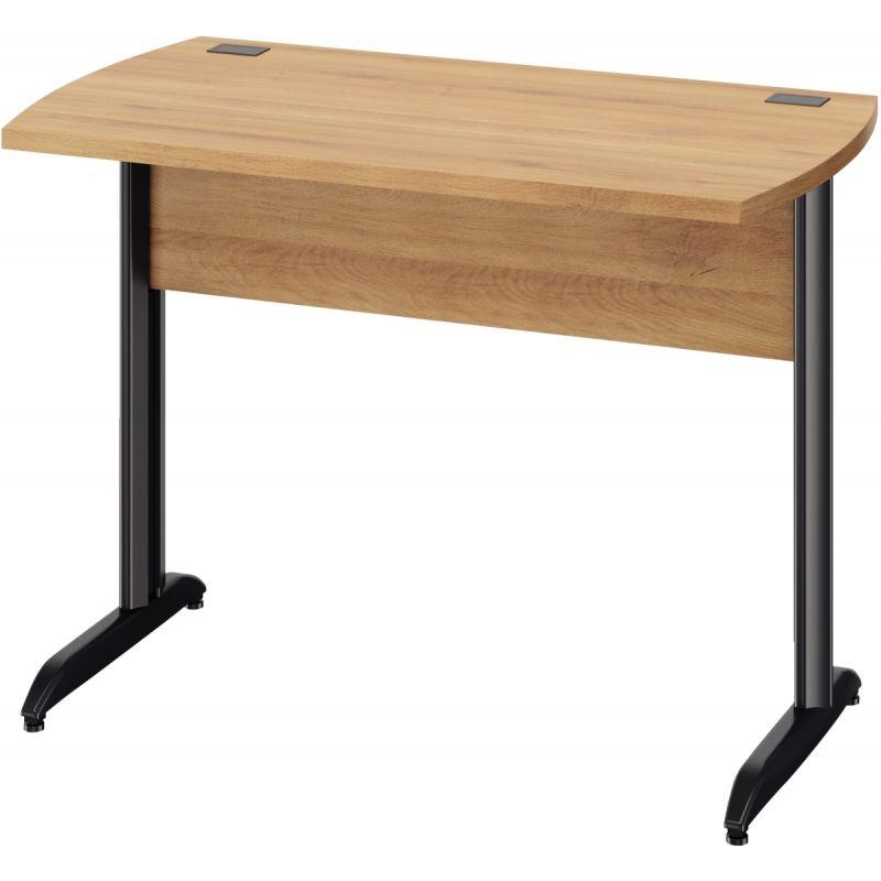 Ref. 96635, Table bureau pieds métal L80 cm Jazz+ Chêne du Bocage, marque GAUTIER