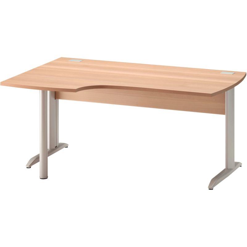 Ref. 96646, Plan compact 90° gauche pieds métal Jazz+ Hêtre, marque GAUTIER