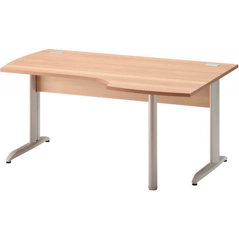 Ref. 96647, Plan compact 90° droite pieds métal Jazz+ Hêtre, marque GAUTIER