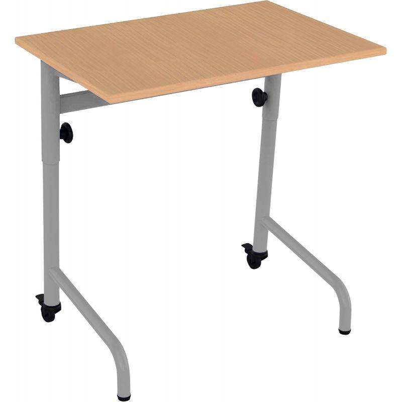 Ref. 96713, Table réglable 70x50cm 2 roulettes taille 4 à taille 6 alu, marque N.C