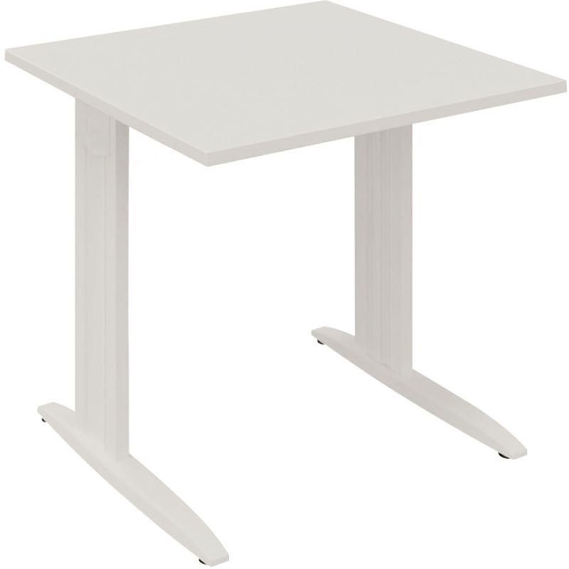 Ref. 96777, Plan droit Idol L.80 x P.80 x H73,5 cm plateau blanc /piètement blanc, marque N.C