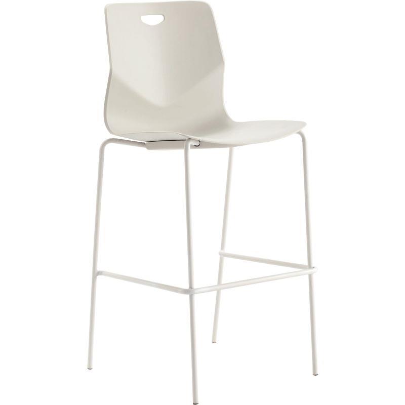 Ref. 96811, Tabouret Tecsup assise blanc/piètement blanc, marque N.C