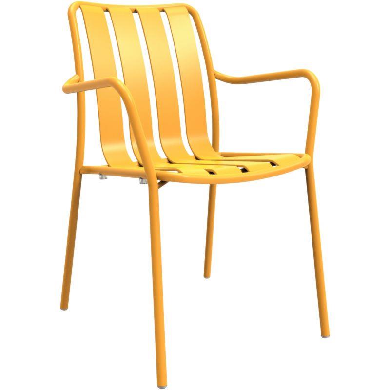 Ref. 96828, Chaise avec accoudoirs Verano miel, marque N.C