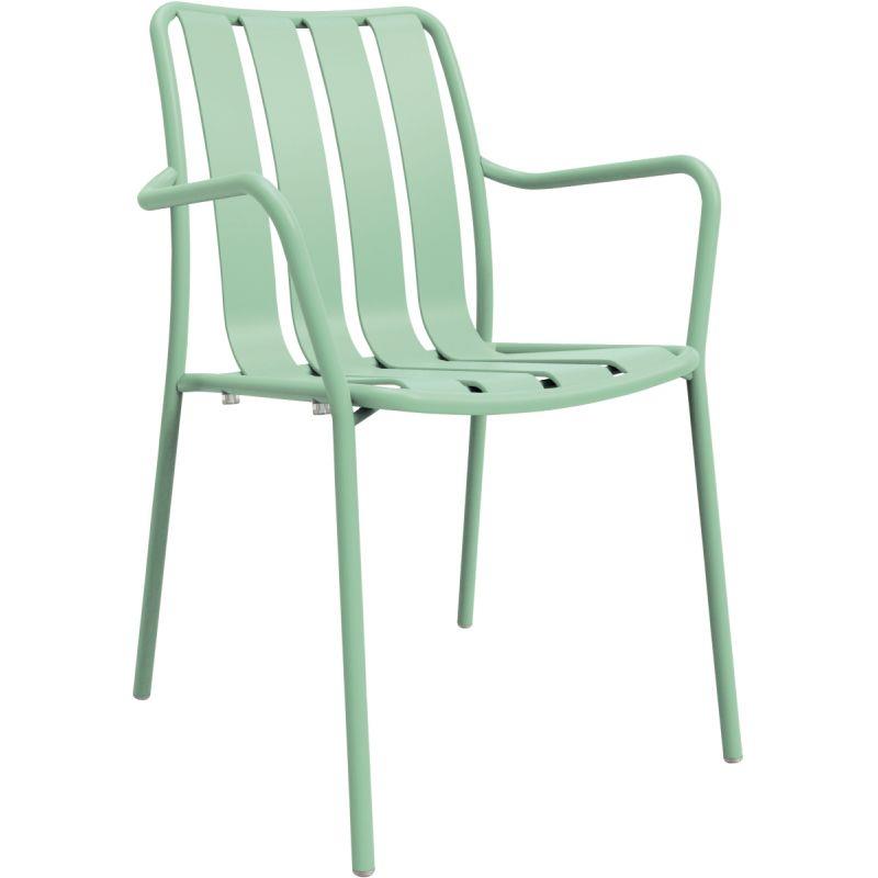 Ref. 96829, Chaise avec accoudoirs Verano vert menthe, marque N.C