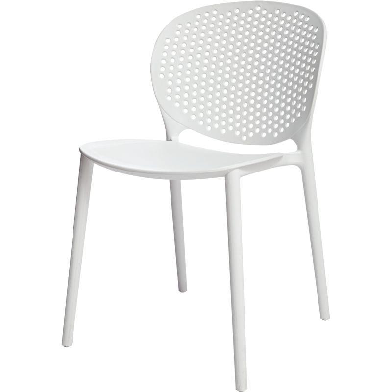 Ref. 96837, Chaise Beez blanc, marque N.C