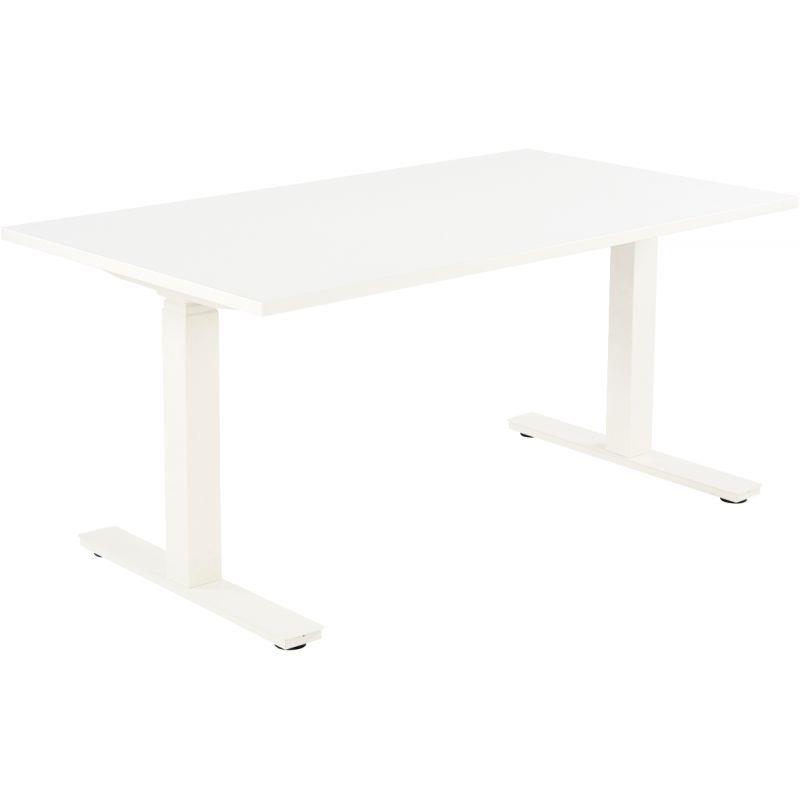 Ref. 96933, Bureau assis debout L160 cm Boost plateau blanc/piètement blanc, marque N.C
