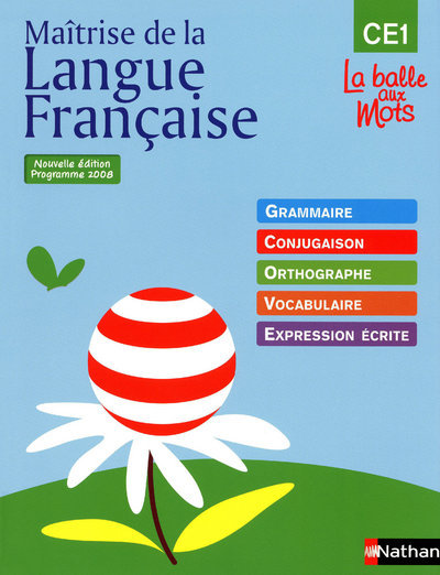 Ref. 9782091220468, La balle aux mots - maitrise de la langues - manuel - CE1, marque NATHAN