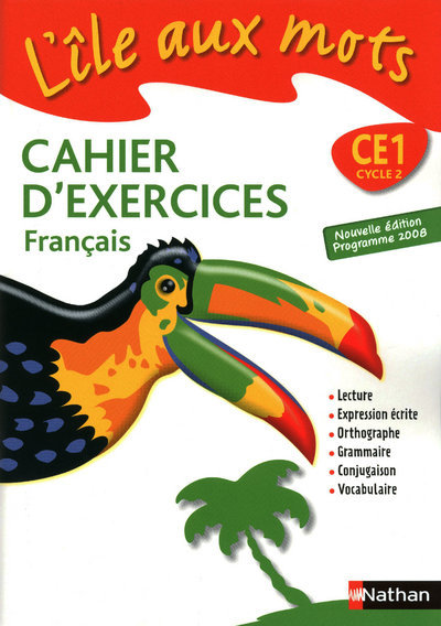 Ref. 9782091224077, L'île aux mots - cahier exercices - CE1, marque NATHAN