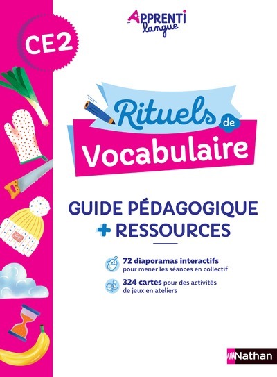 Ref. 9782091242545, Rituels de vocabulaire - guide pédagogique + ressources CE2, marque NATHAN