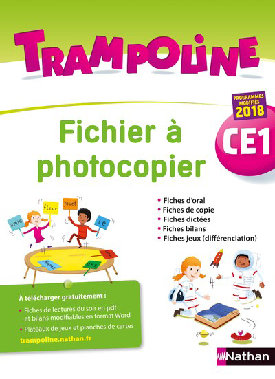 Ref. 9782091249278, Trampoline - fichier à photocopier - CE1 - 2019, marque NATHAN