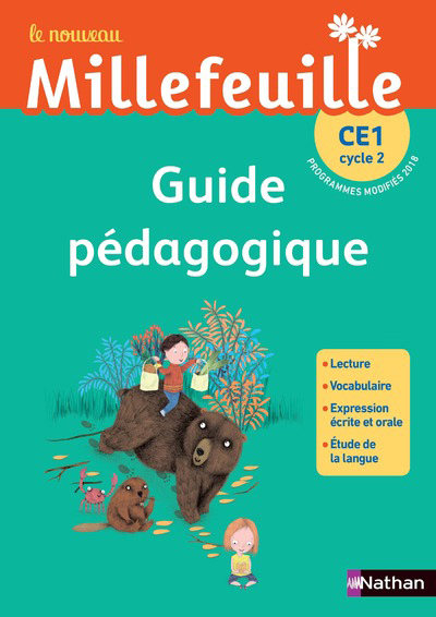 Ref. 9782091249544, Nouveau millefeuille - guide pédagogique CE1 - 2019, marque NATHAN