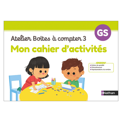 Ref. 9782091251844, Cahiers des ateliers - mon cahier d'activités boites à compter 3, marque NATHAN