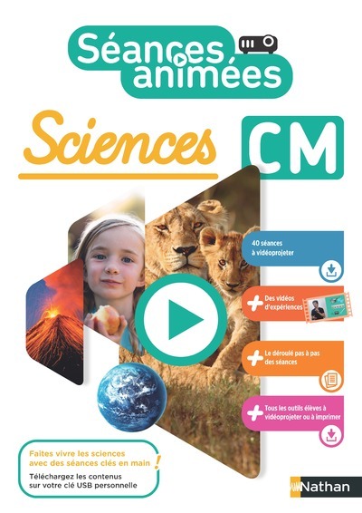 Ref. 9782091252063, Séances animées - sciences cm - guide + 40 séances à vidéoprojeter, marque NATHAN