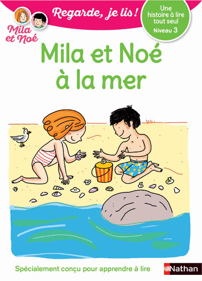 Ref. 9782091933832, Regarde, je lis ! - niveau 3 : mila et noé à la mer, marque NATHAN