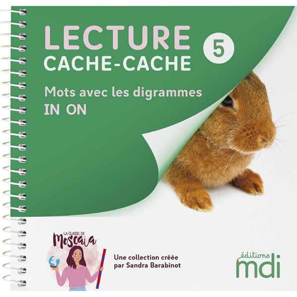 Ref. 9782223010943, Lecture cache-cache - livre 5 - digrammes on, in, marque NATHAN