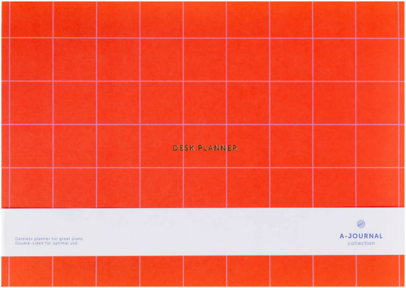 Ref. AJOMYJ91054, Planificateur de bureau A-Journal Rouge, Rouge, marque A-JOURNAL