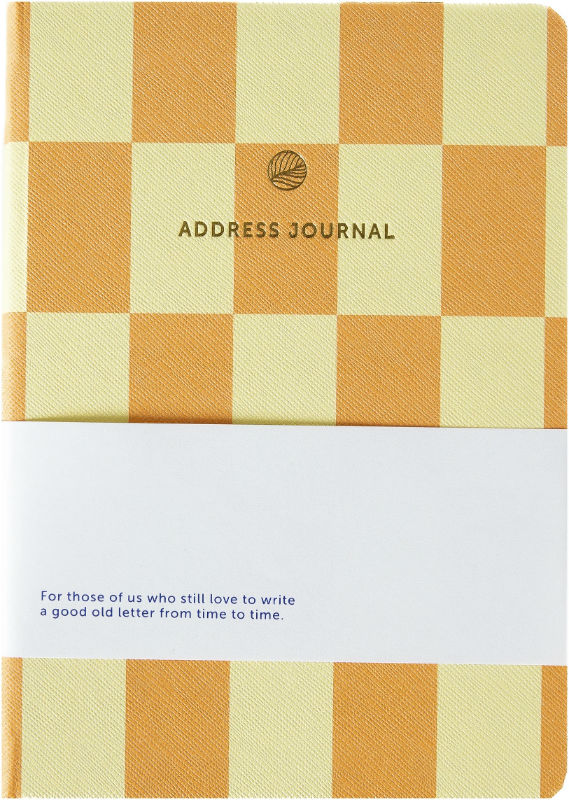 Ref. AJOMYJ91071, Répertoire A-Journal à carreaux, Jaune, marque A-JOURNAL