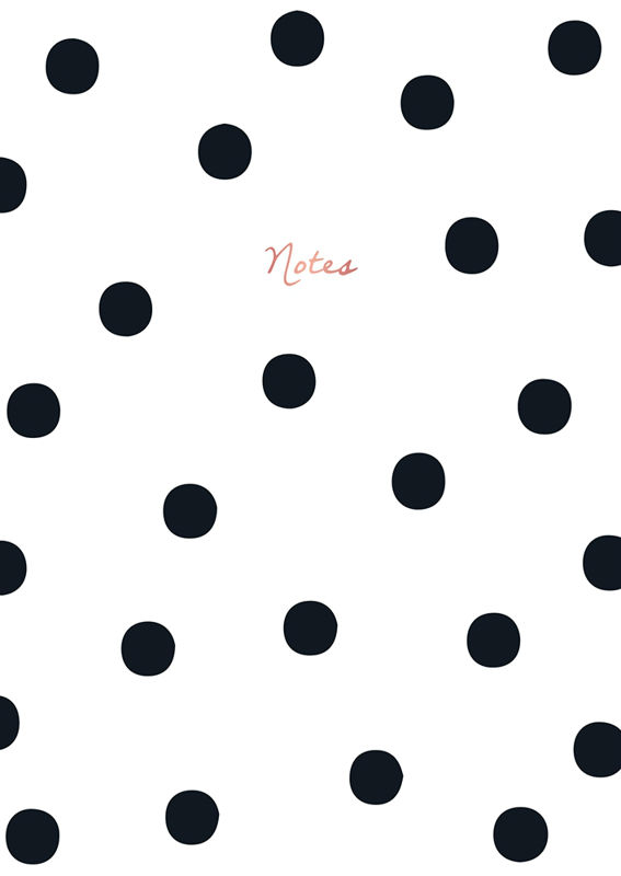 Ref. ART63525, Bloc note 10,5x14,8 dots noir