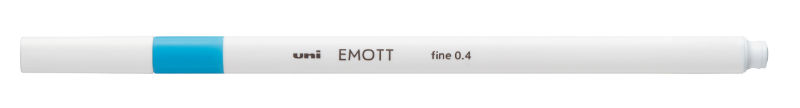 Ref. ASSPEMSYBC, Feutre Emott 0,4 mm bleu clair, Bleu, marque UNI BALL