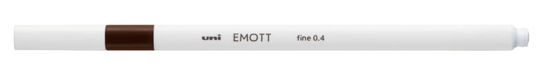 Ref. ASSPEMSYMF, Feutre Emott 0,4 mm marron fonce, Marron, marque UNI BALL