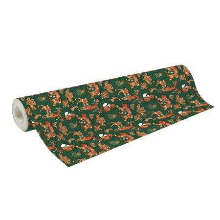 Ref. CLA202111C, Rouleau papier cadeau Excellia 50x0,70m forest rouge & vert, Assorties, marque CLAIREFONTAINE