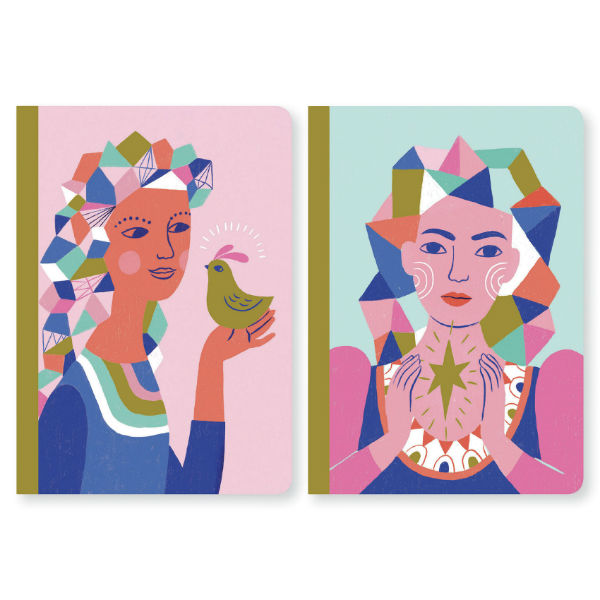 Ref. DJEDD03597, Lot 2 petits carnets 10,5x15 Sarah, marque DJECO