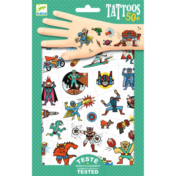Ref. DJEDJ09614, Tatouages heroes vs villains, marque DJECO