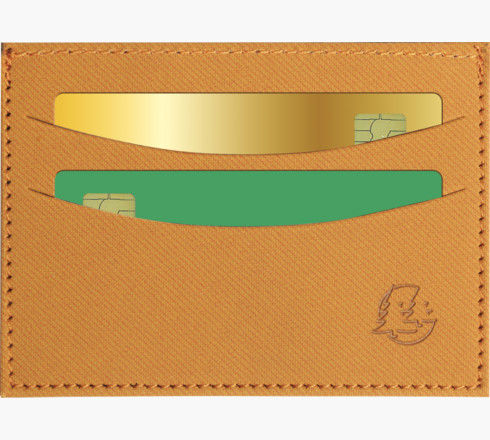 Ref. EXA5105238E, Porte-cartes avec poche Denim moutarde, Jaune, marque EXACOMPTA