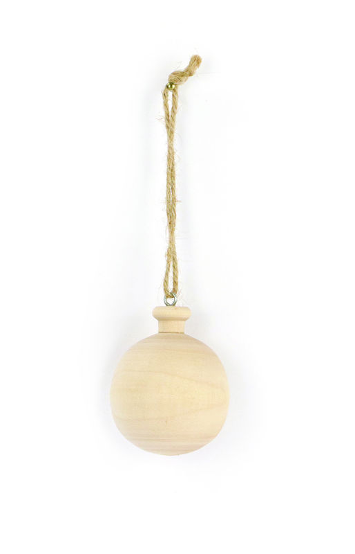 Ref. GRA101180, Boule ronde à suspendre bois, Marron, marque GRAINE CREATIVE