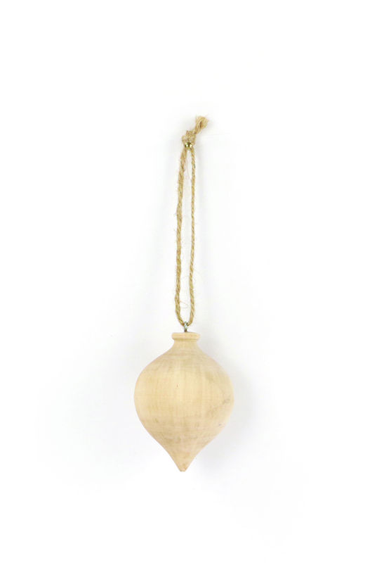 Ref. GRA101181, Boule goutte à suspendre bois, Marron, marque GRAINE CREATIVE