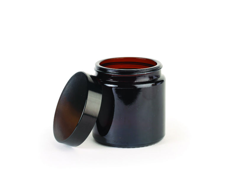 Ref. GRA167411, Pommadier 120 ml verre ambre + couvercle, marque GRAINE CREATIVE