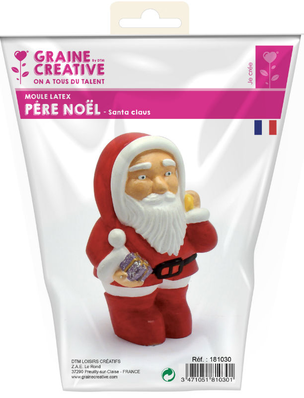 Ref. GRA181030, Moule latex Père Noël, marque GRAINE CREATIVE