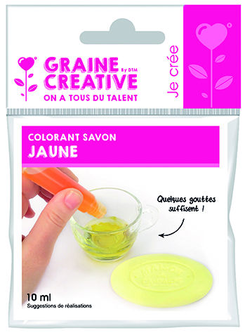 Ref. GRA200230, Colorant savon liquide jaune 10 ml, Jaune, marque GRAINE CREATIVE