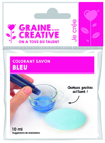 Ref. GRA200250, Colorant savon liquide bleu 10 ml, Bleu, marque GRAINE CREATIVE