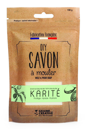 Ref. GRA200347, Pain de 100g de savon karite, marque GRAINE CREATIVE