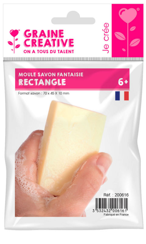Ref. GRA200616, Mini moule thermo savon rectangle, marque GRAINE CREATIVE