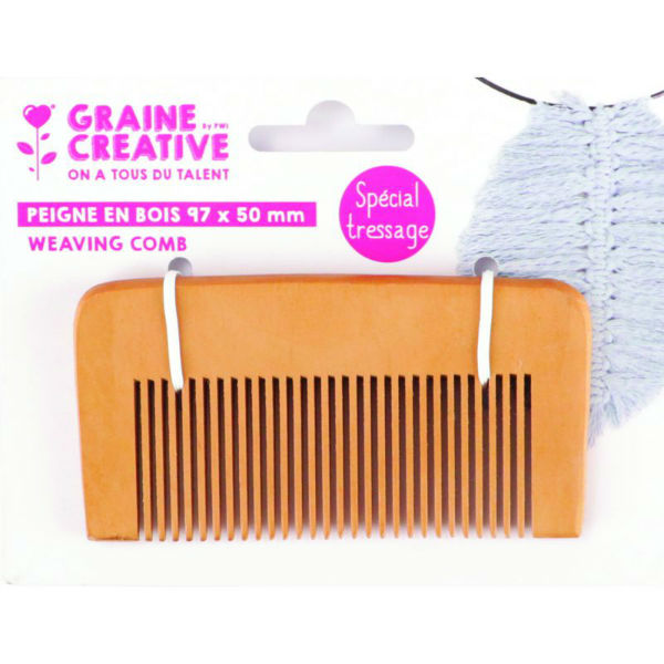 Ref. GRA420215, Peigne spécial tressage, Marron, marque GRAINE CREATIVE