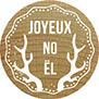 Ref. GRAWF7010, Tampon bois Woodies joyeux Noël cerf, marque WOODIES