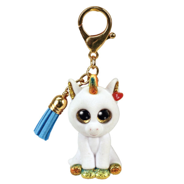 Ref. JURTY25055, Porte clé peluche Ty Mini Boos licorne Pixy, marque TY